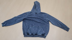 Oversized Heavy Cotton Vintage Acid Wash Hoodie Grey